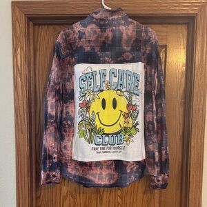 Tie-Dye repurposed Self Care Club Shirt